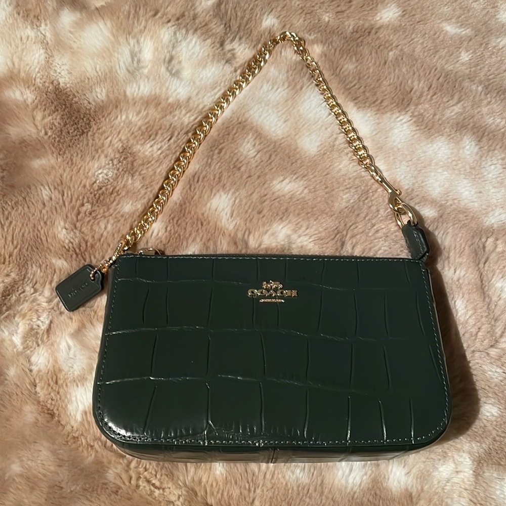 Small Coach Purse in Amazon Green